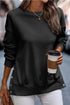 Snap Buttons Side Splits Pullover Sweatshirt
